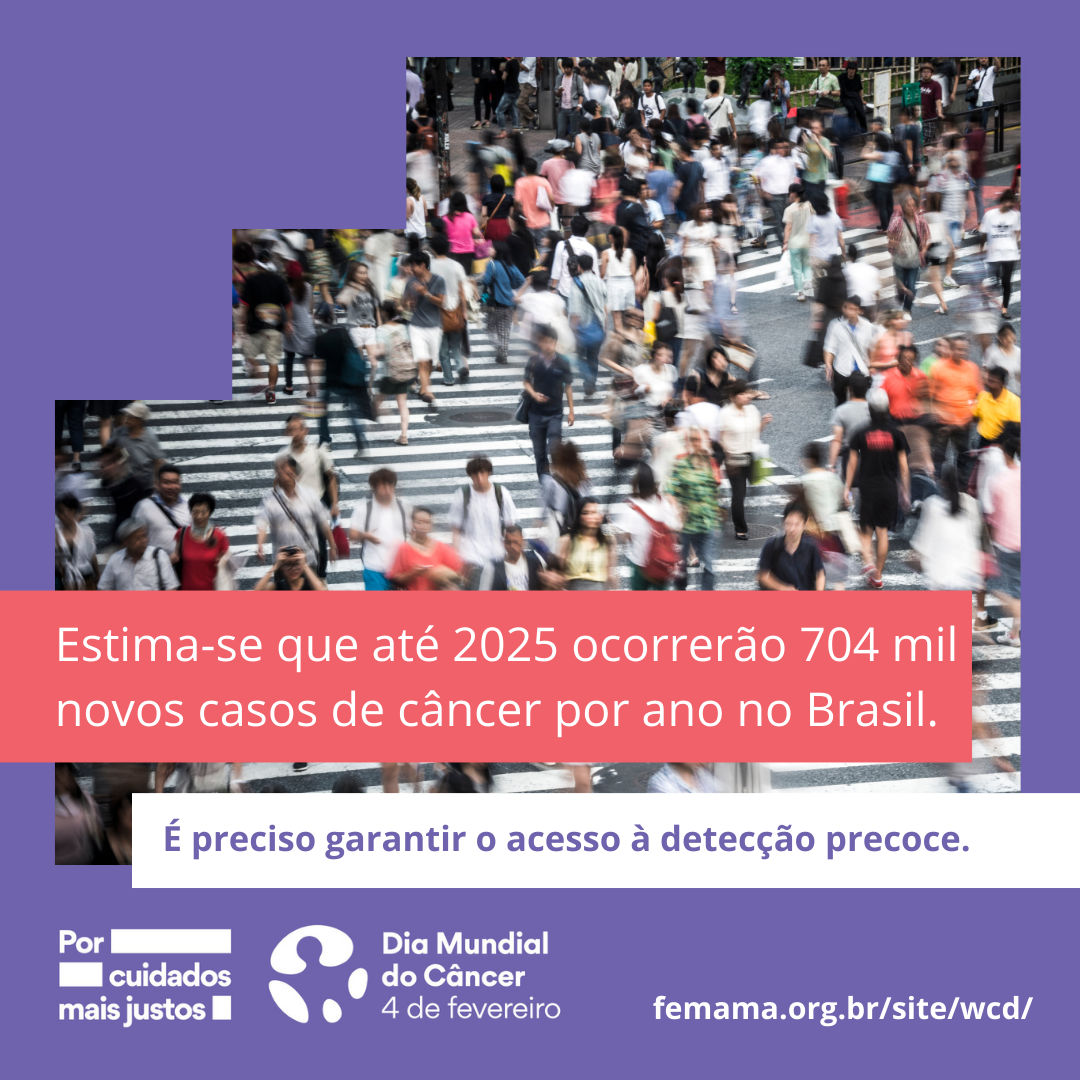 Brasil deve chegar a 704 mil novos casos de câncer no Brasil até 2025