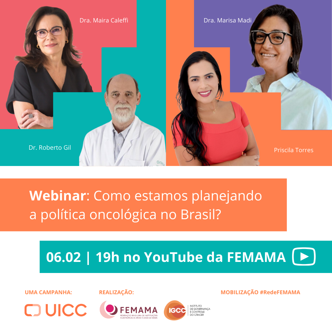 Participe do webinar sobre planejamento da política oncológica no Brasil