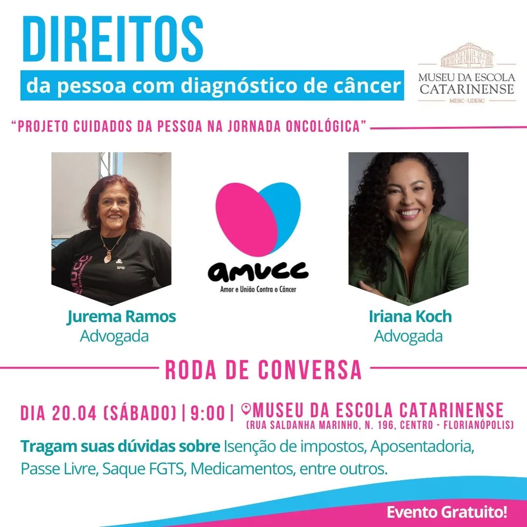 AMUCC promove roda de conversa com o tema: Direitos da pessoa com diagnóstico de Câncer