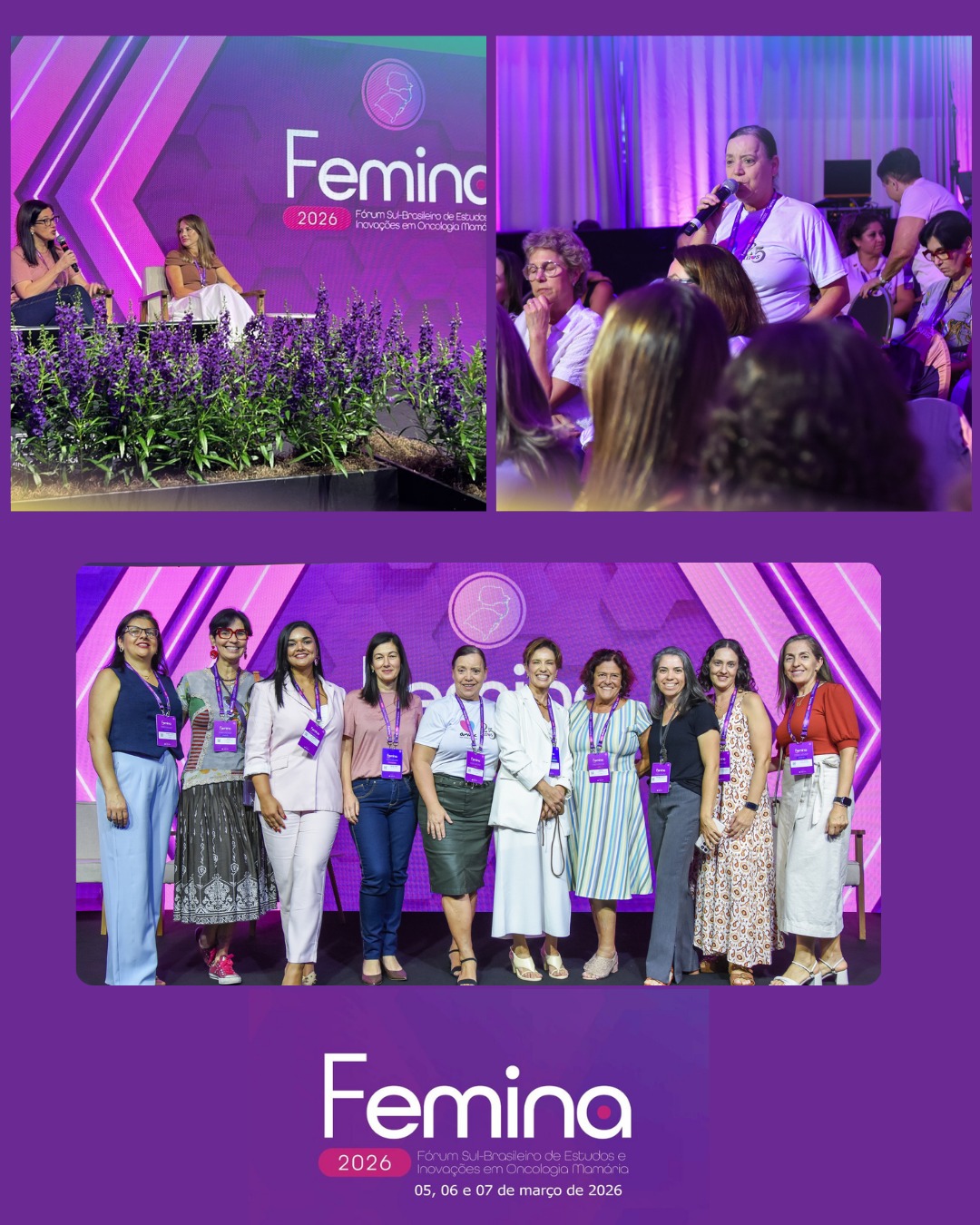 AMUCC participa do evento FEMINA 2026 e reforça agenda de advocacy e políticas públicas para o câncer de mama