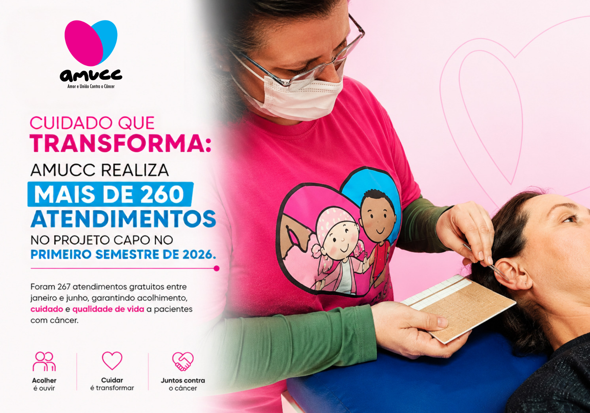 Cuidado que transforma: AMUCC realiza mais de 260 atendimentos no Projeto CAPO no primeiro semestre de 2026