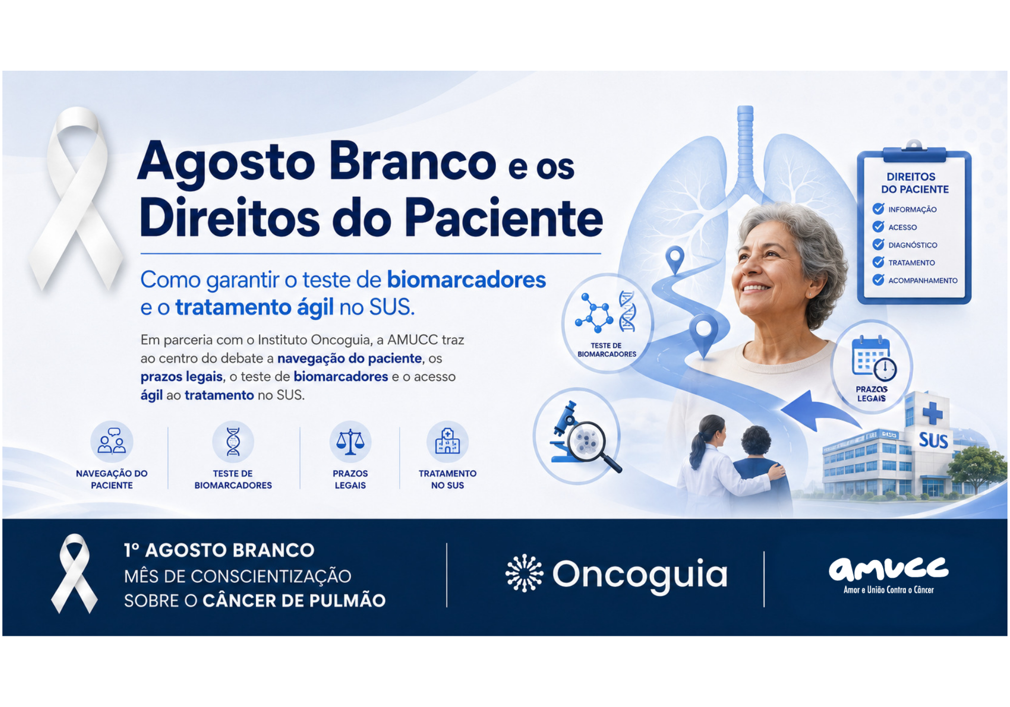 Agosto Branco e os Direitos do Paciente: Como garantir o teste de biomarcadores e o tratamento ágil no SUS