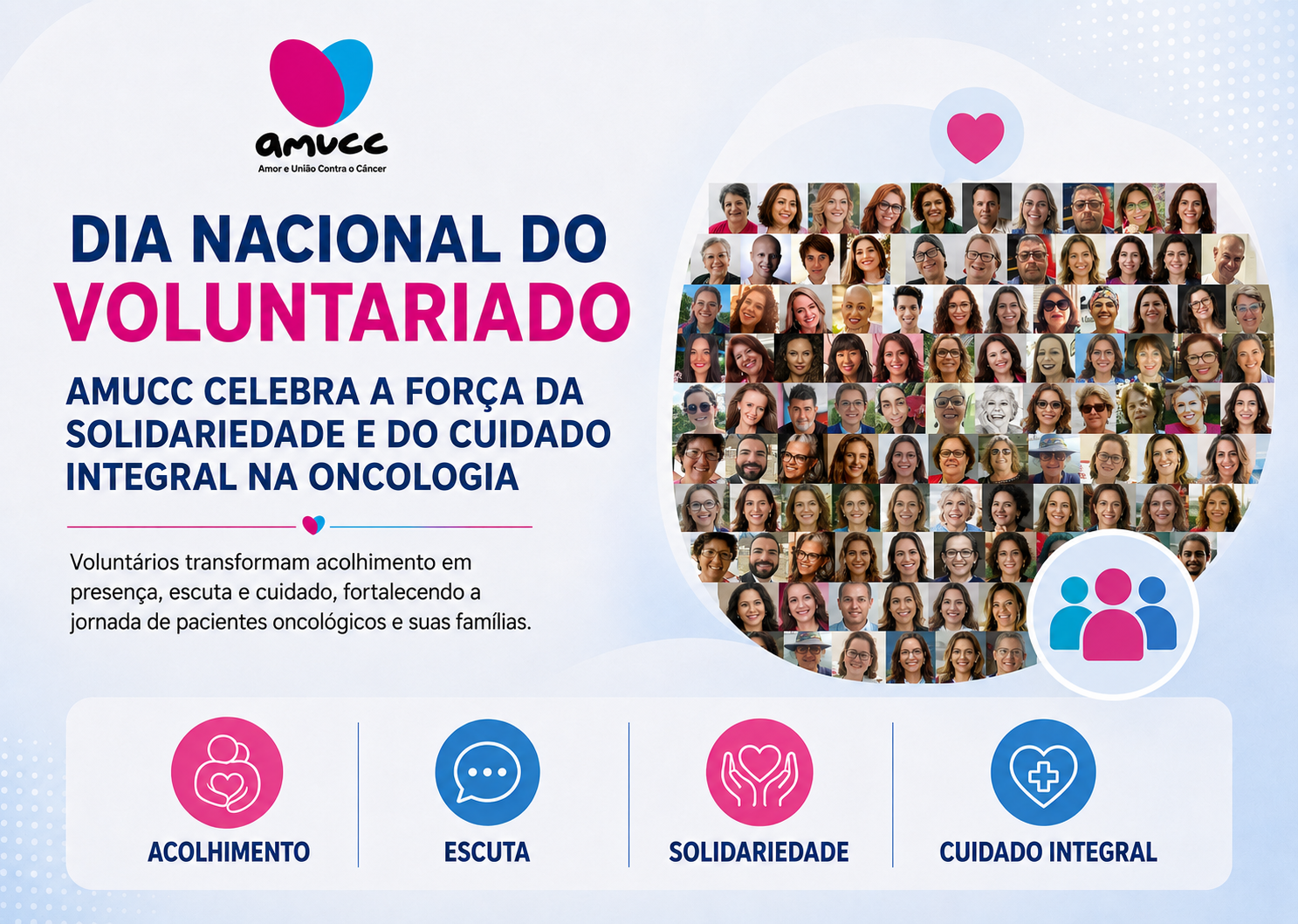 Dia Nacional do Voluntariado: AMUCC celebra a força da solidariedade e do cuidado integral na oncologia
