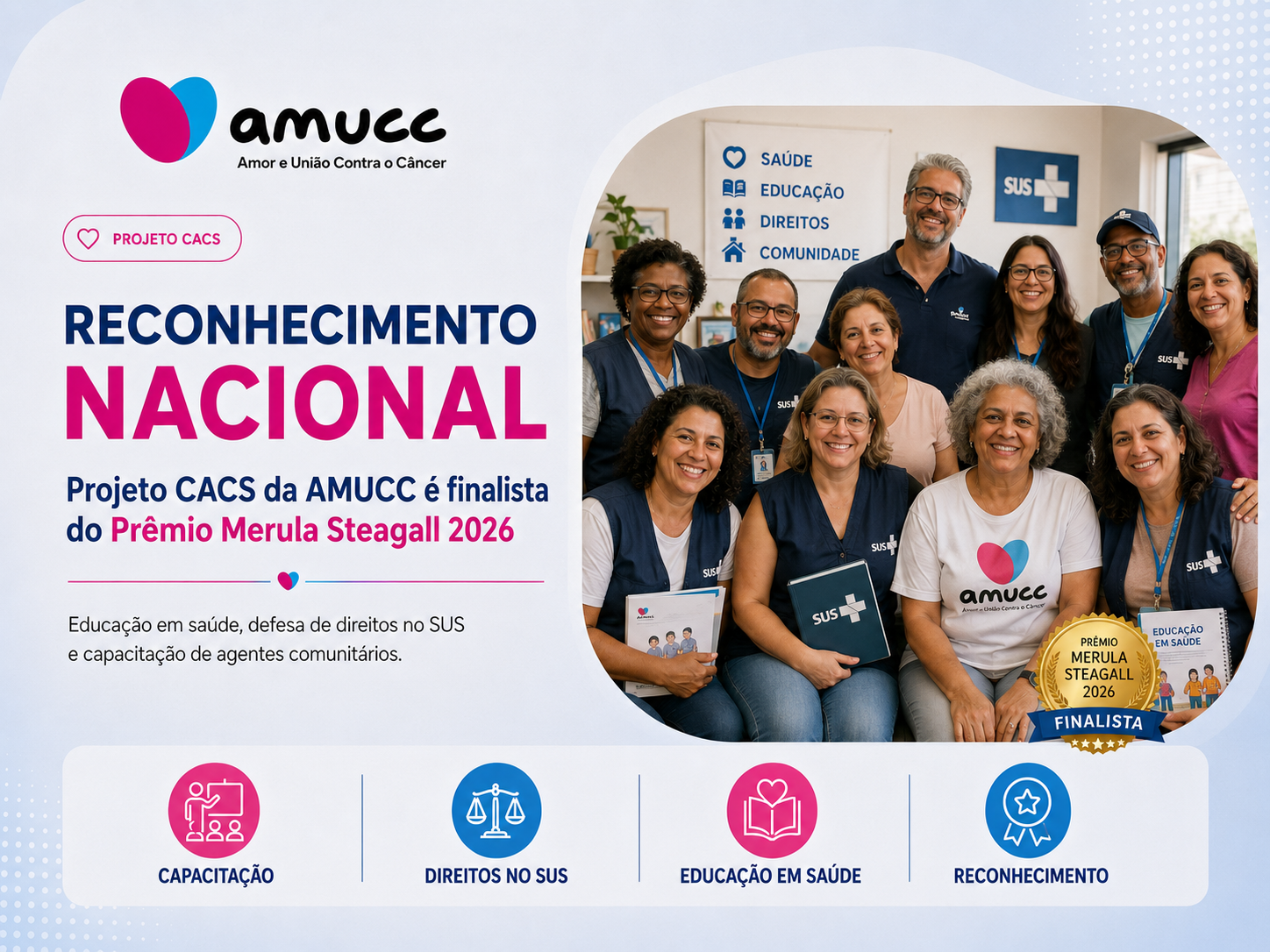 Reconhecimento Nacional: Projeto CACS da AMUCC é finalista do prestigiado Prêmio Merula Steagall 2026