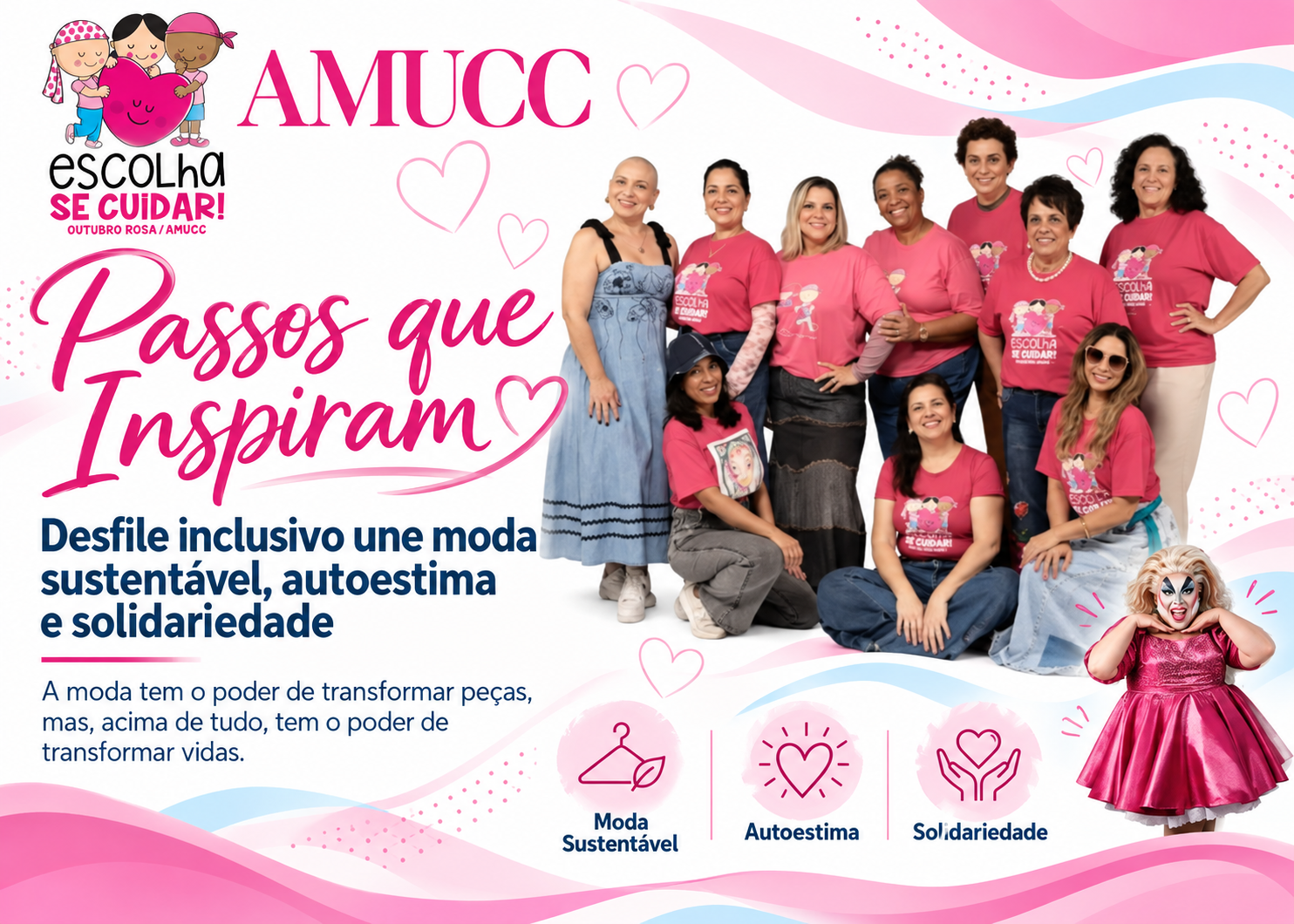 Passos que Inspiram: Desfile inclusivo une moda sustentável, autoestima e solidariedade